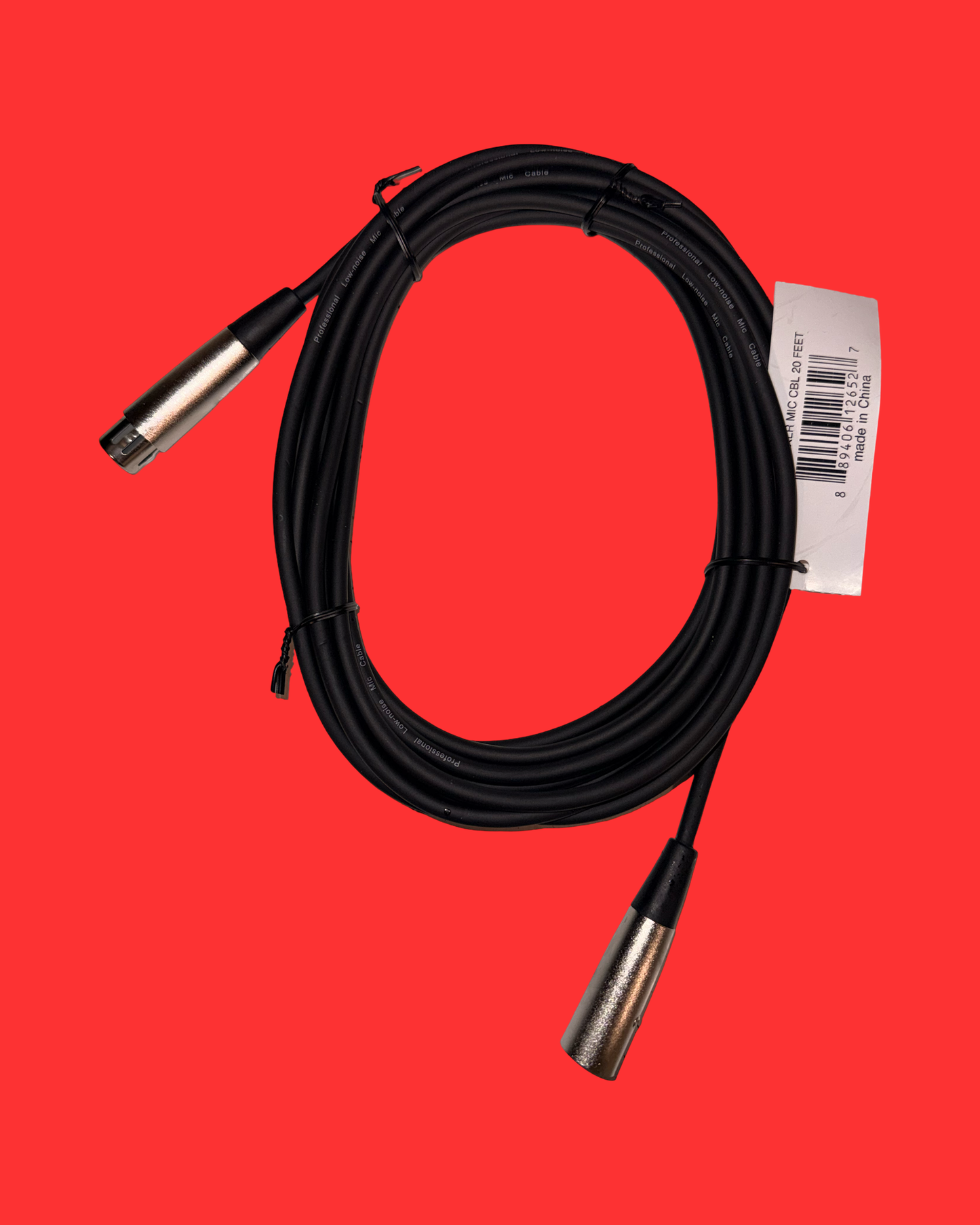 XLR Microphone Cable 20ft