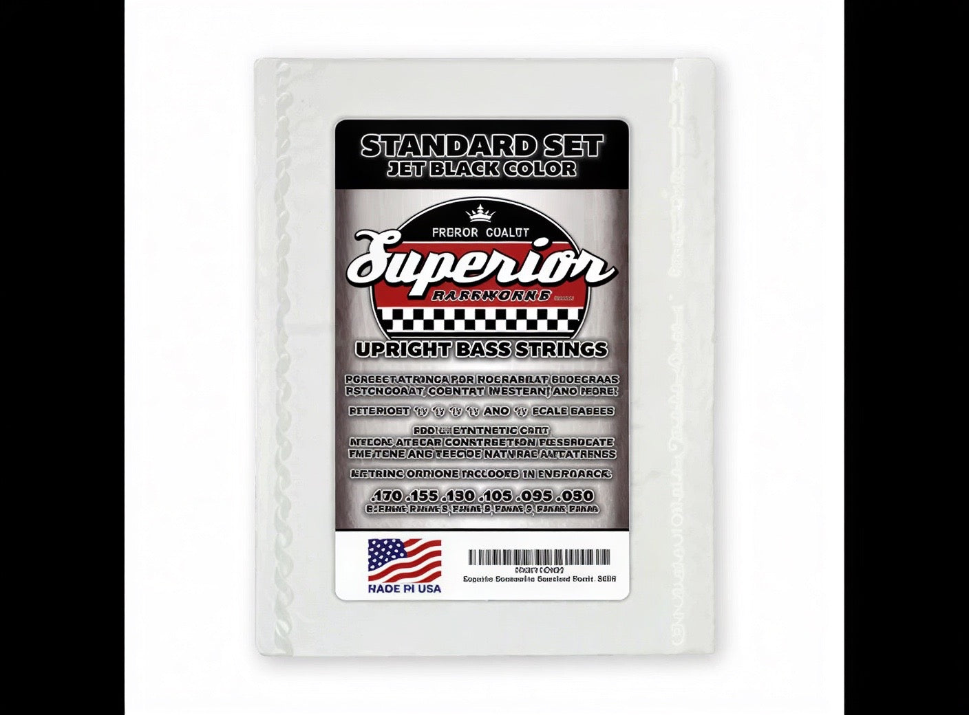 Jet Black Superior Bass Works Strings